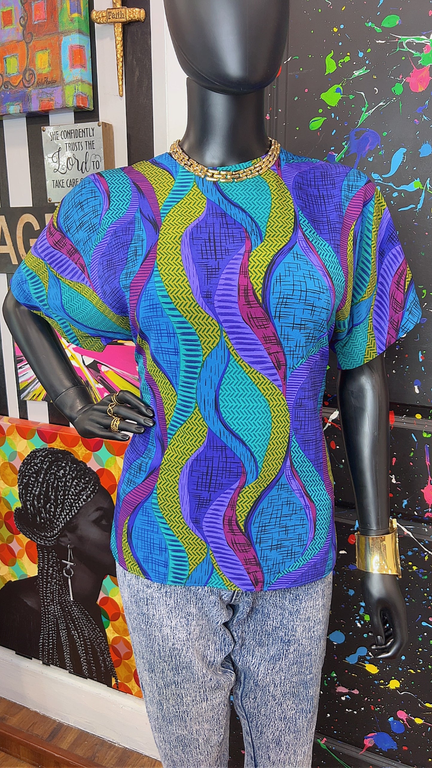 Vintage Abstract Blouse (12)