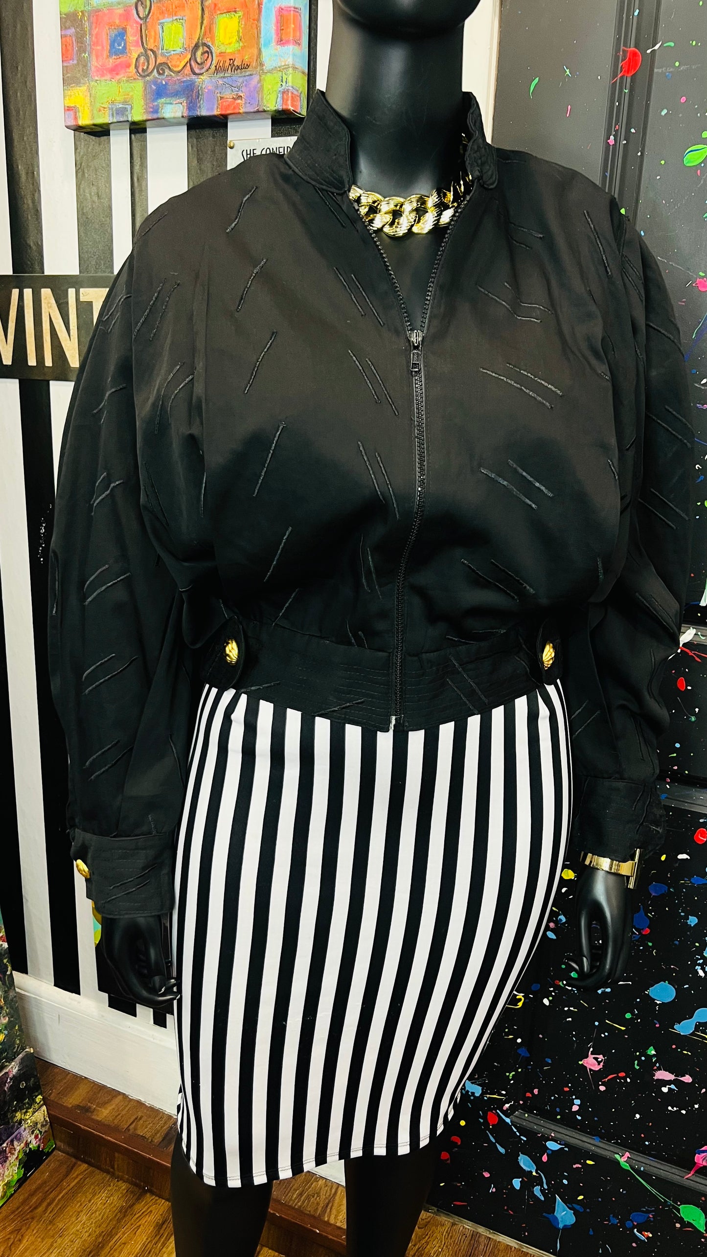 Vintage Gene Ewing Cropped Batwing Jacket (14)