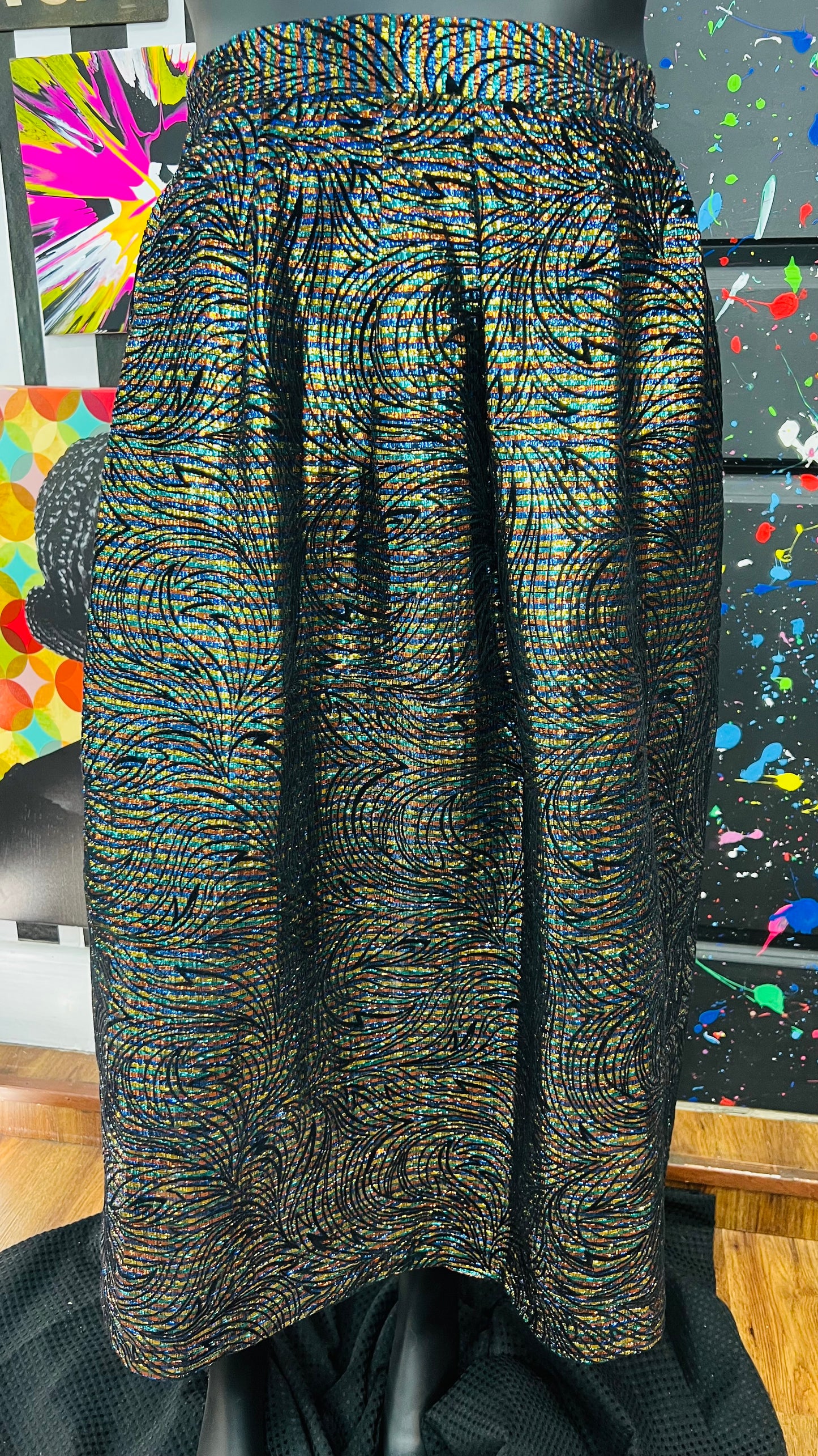 Vintage Shimmer Skirt w/ Pockets (20)