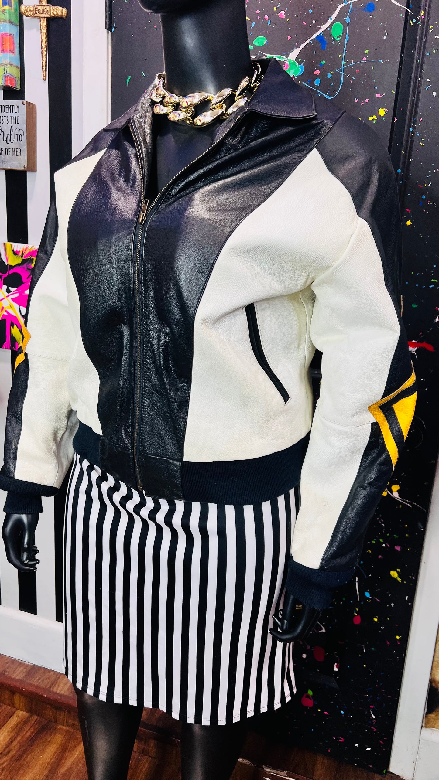 Vintage Genuine Leather Winding Road Jacket (14/16) *KC