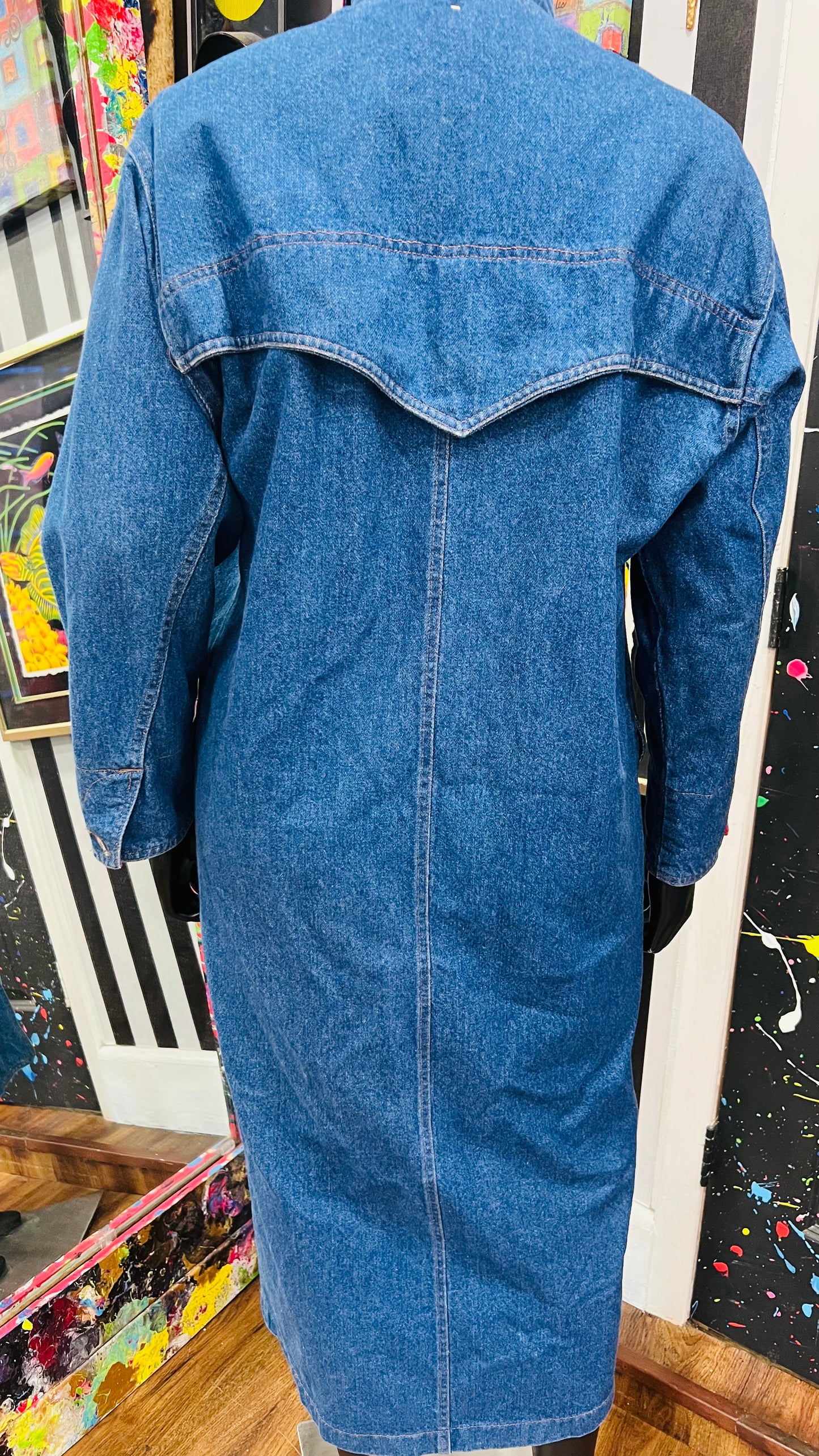 Vintage Denim Trench Coat (14/16)