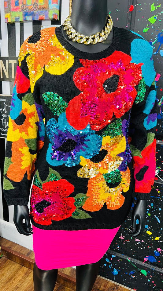 Vintage Sequin Knit Sweater (18)