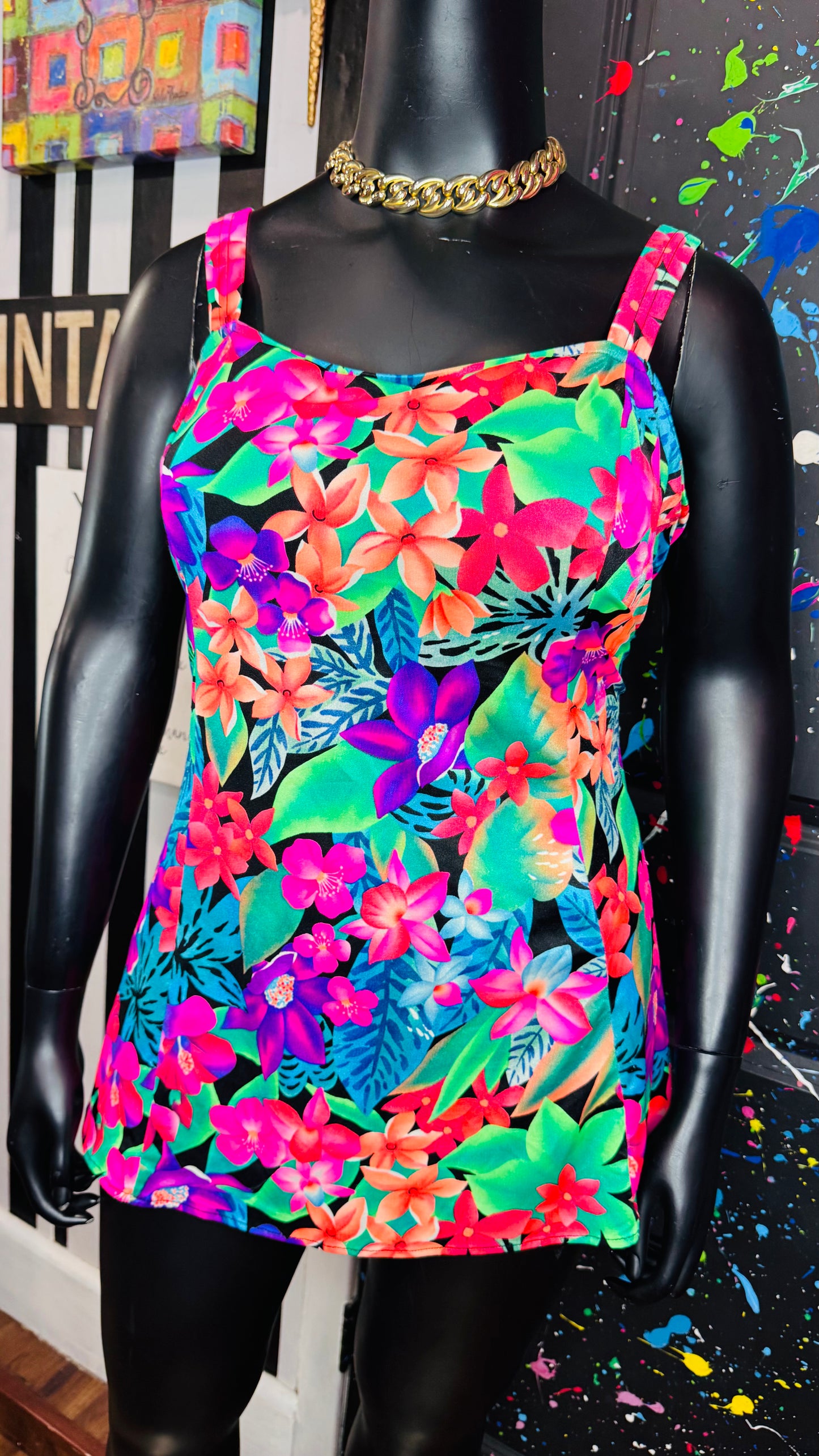 Vintage Vibrant Swim Suit (22W)