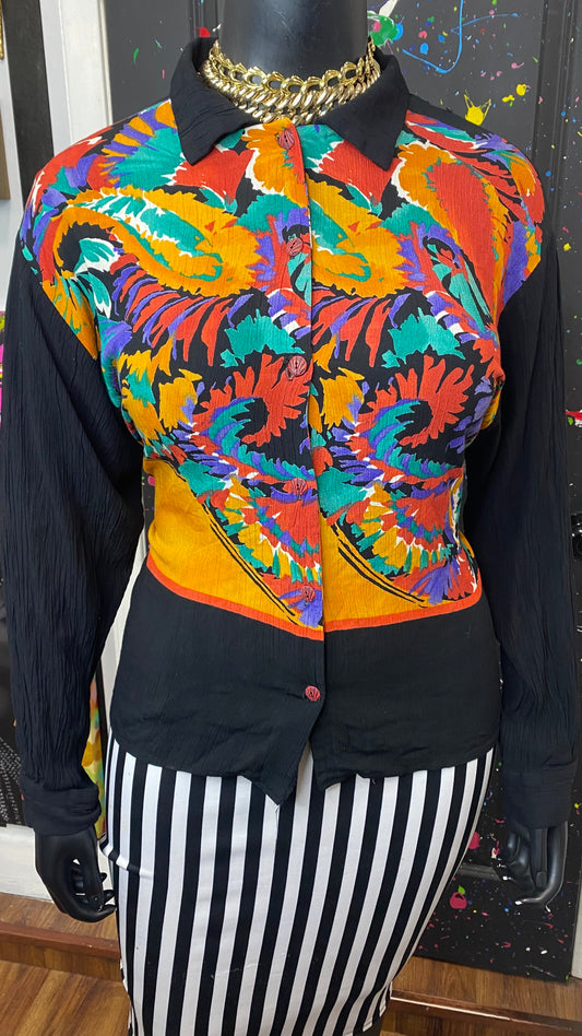 Vintage 90’s Abstract Blouse (20)