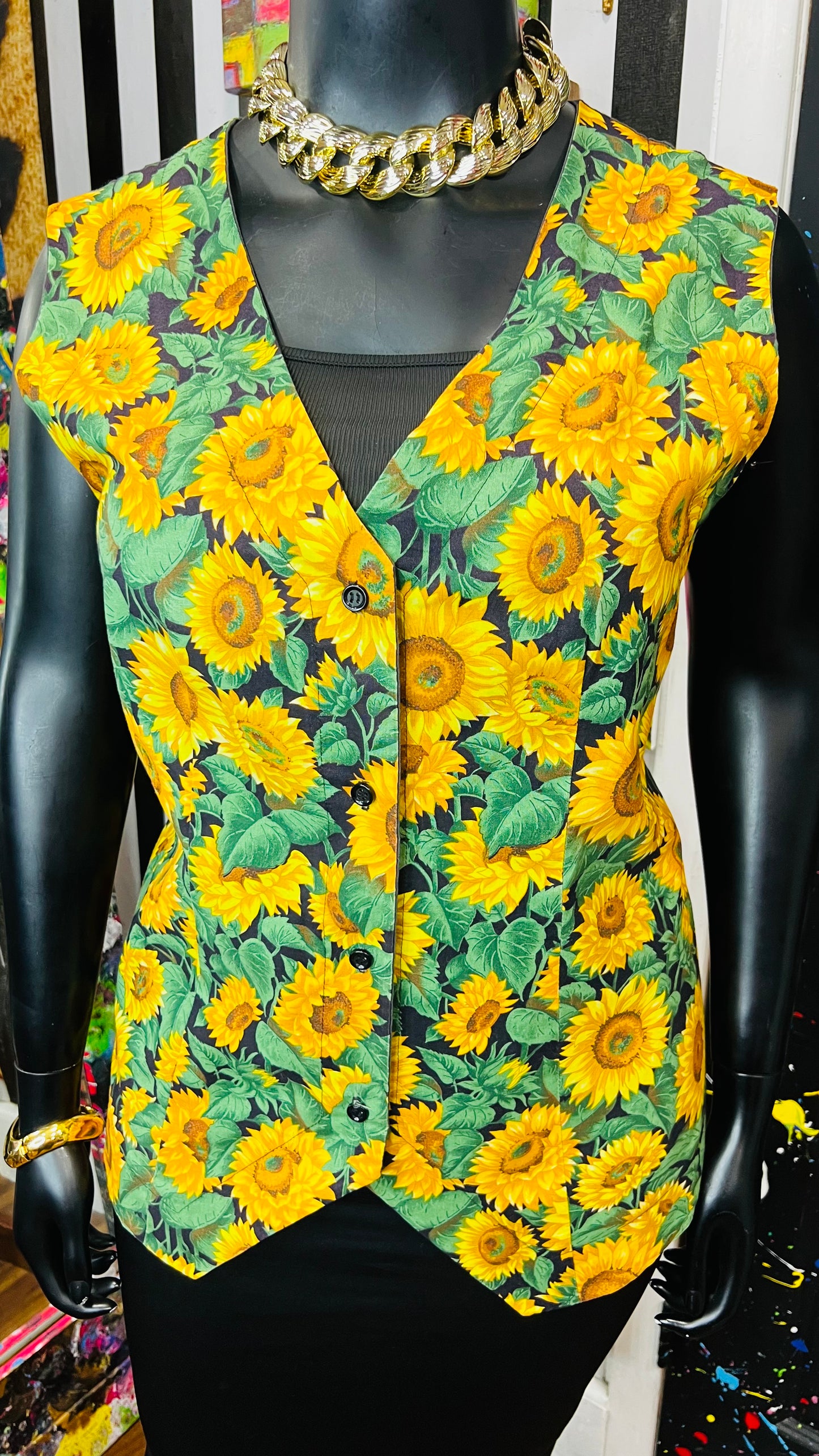 Vintage Sunflower Vest (20)