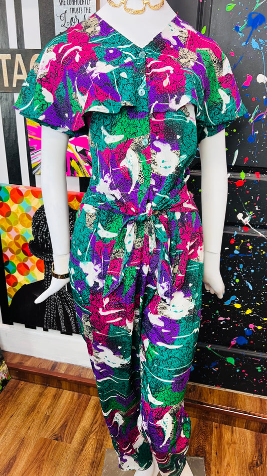 Vintage 90’s Tie Front Blouse Pants Set (12)