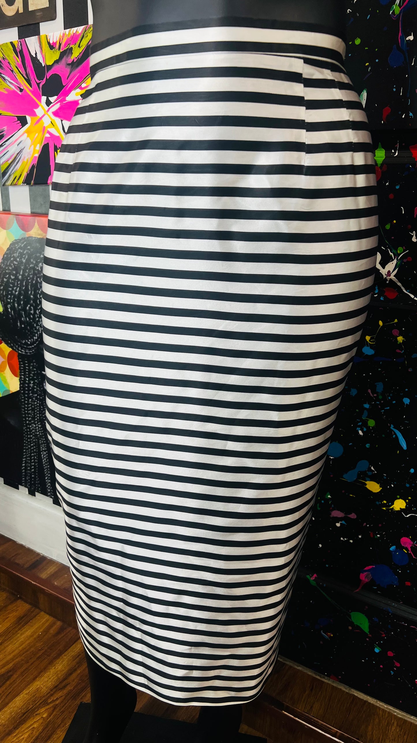 Vintage Striped Pencil Skirt (24)