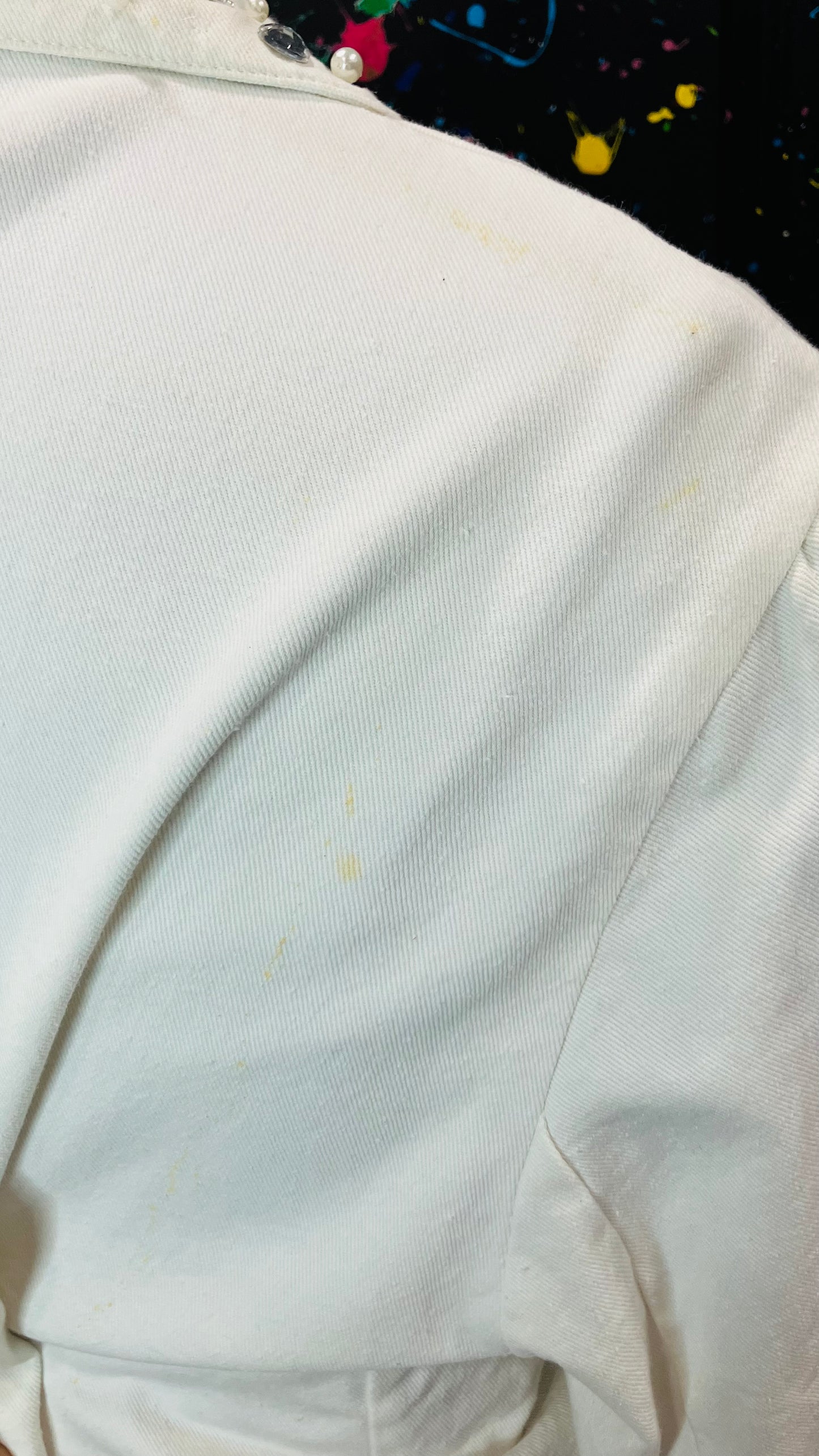 Vintage Creme Denim Jewel Blazer (22)