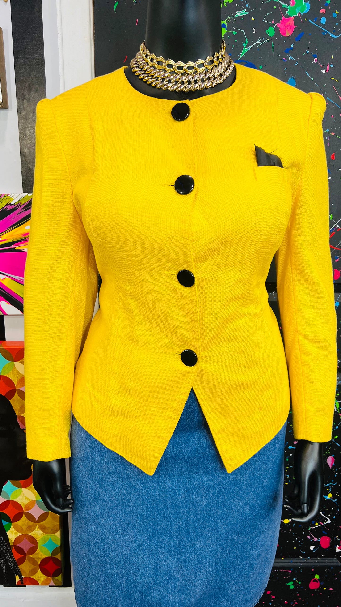 Vintage Yellow Blazer (18)