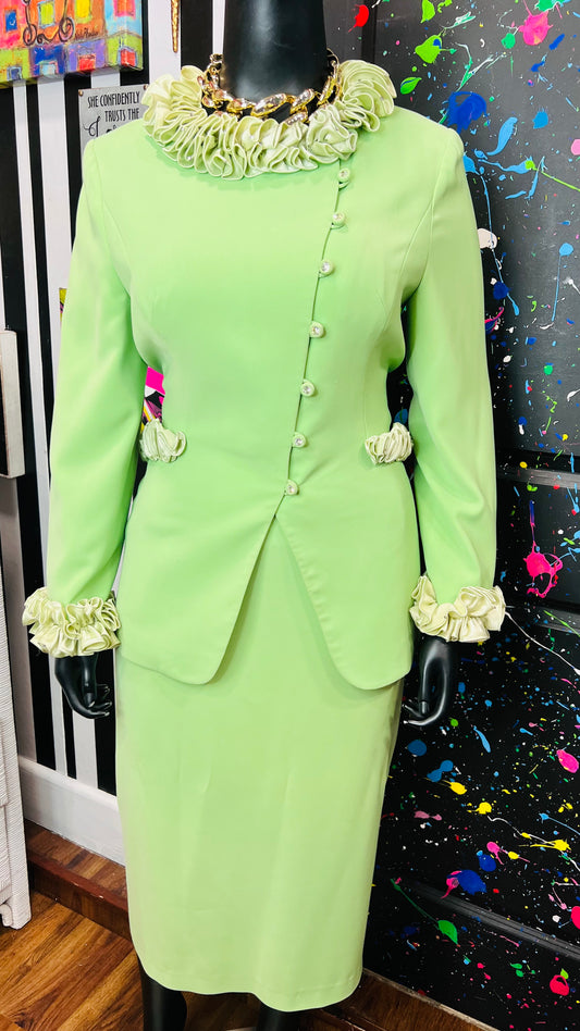 Vintage Mint Luxury Skirt Suit (16)