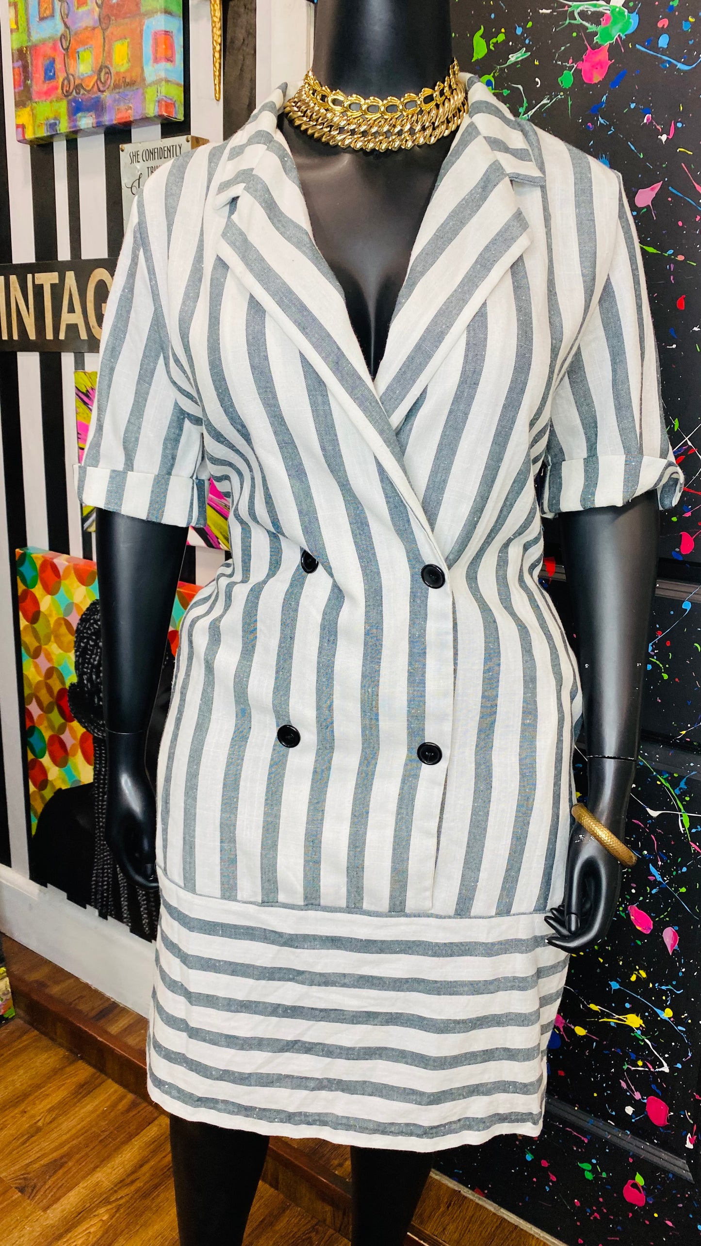 Vintage Striped Dress (18)