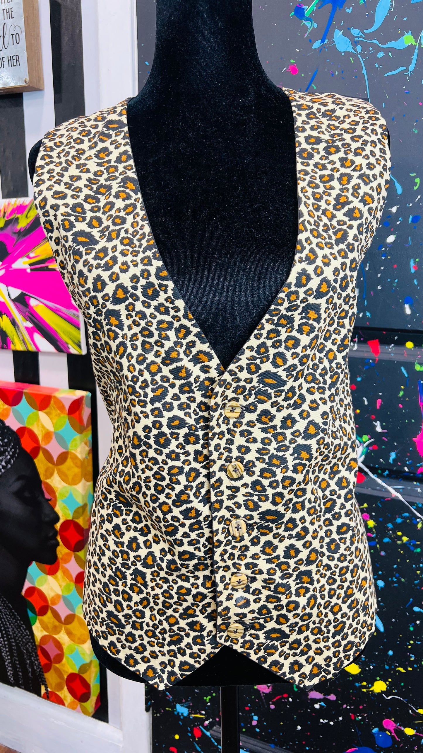 Vintage Animal Print Vest (14)