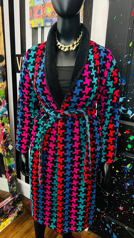 Vintage Color Block Robe/ Duster (14)