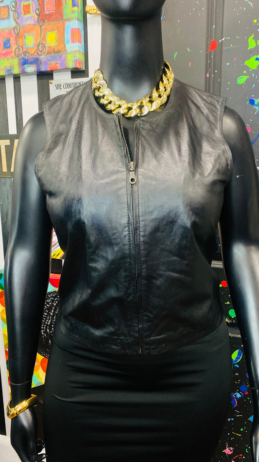 Vintage Genuine Leather Vest (14)
