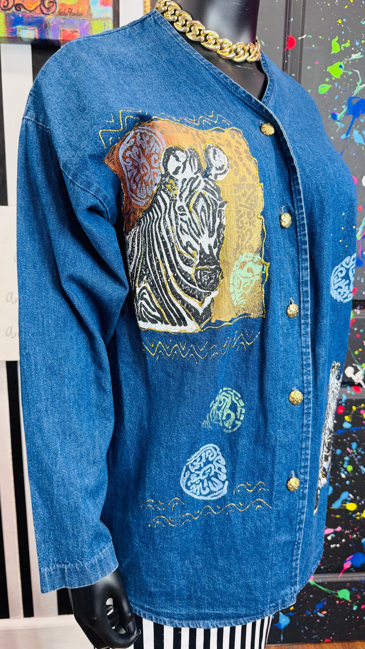 Vintage Denim Safari Blouse (16)