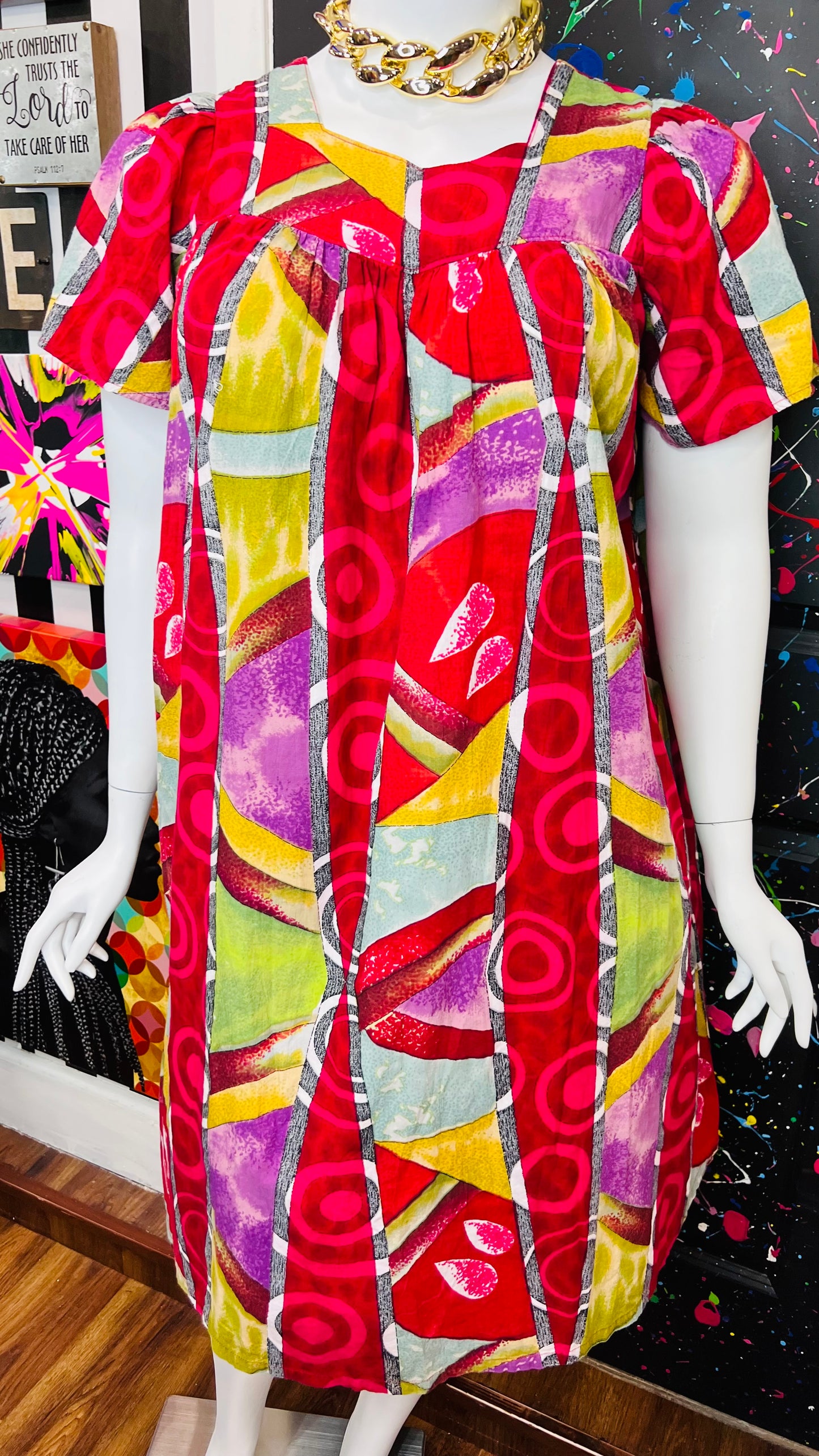 Vintage 100% Cotton House Dress (14)