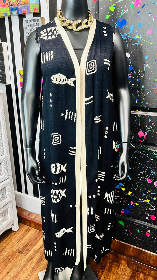 Vintage Tribal Print Duster (22W)