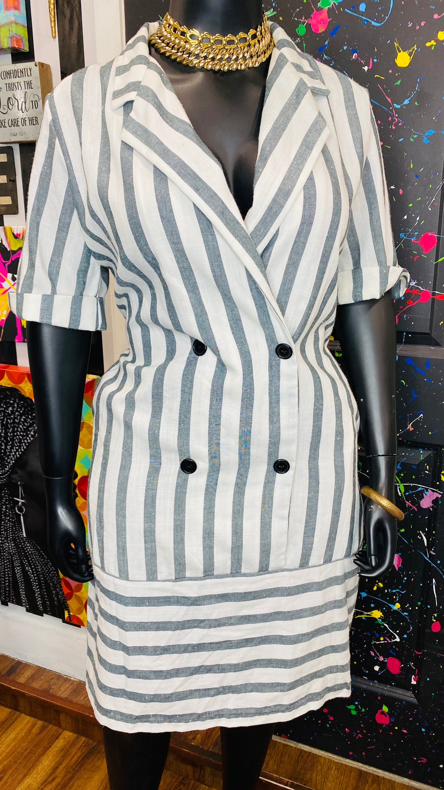 Vintage Striped Dress (18)