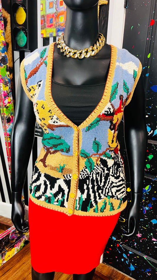Vintage Safari Knit Vest (16)