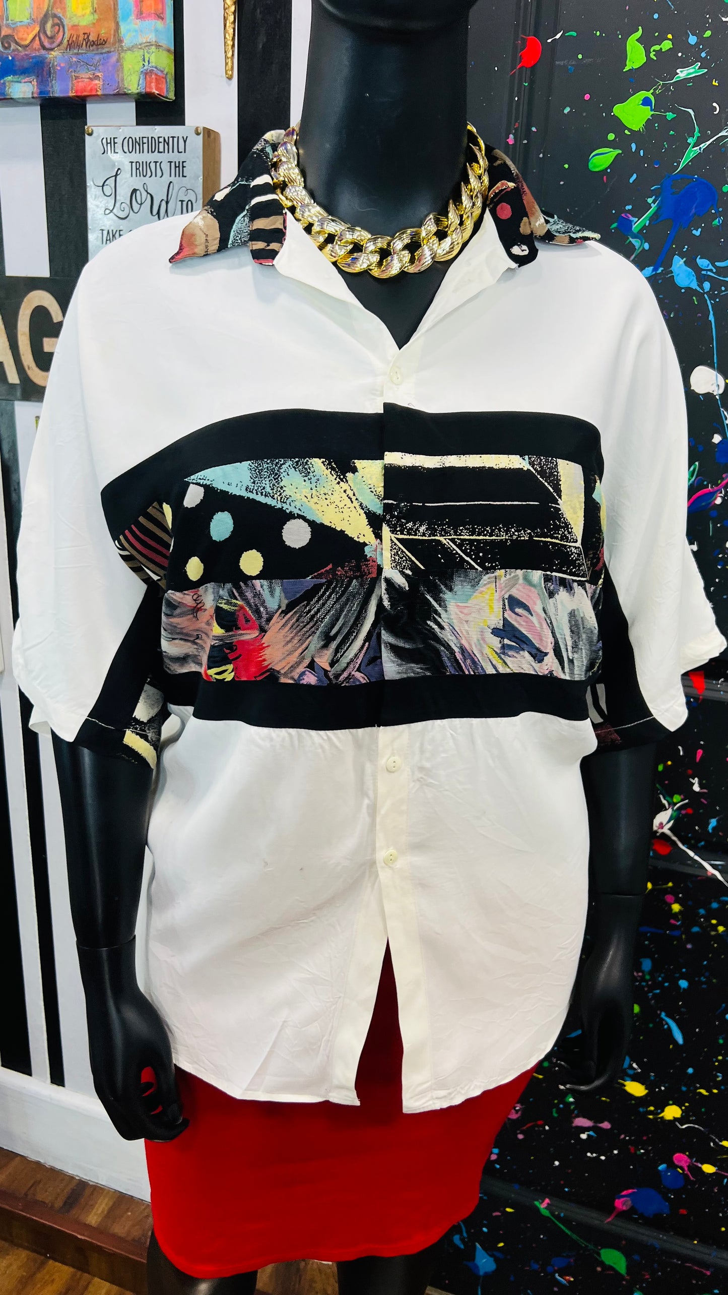 Plus Size Vintage Abstract Blouse (26)
