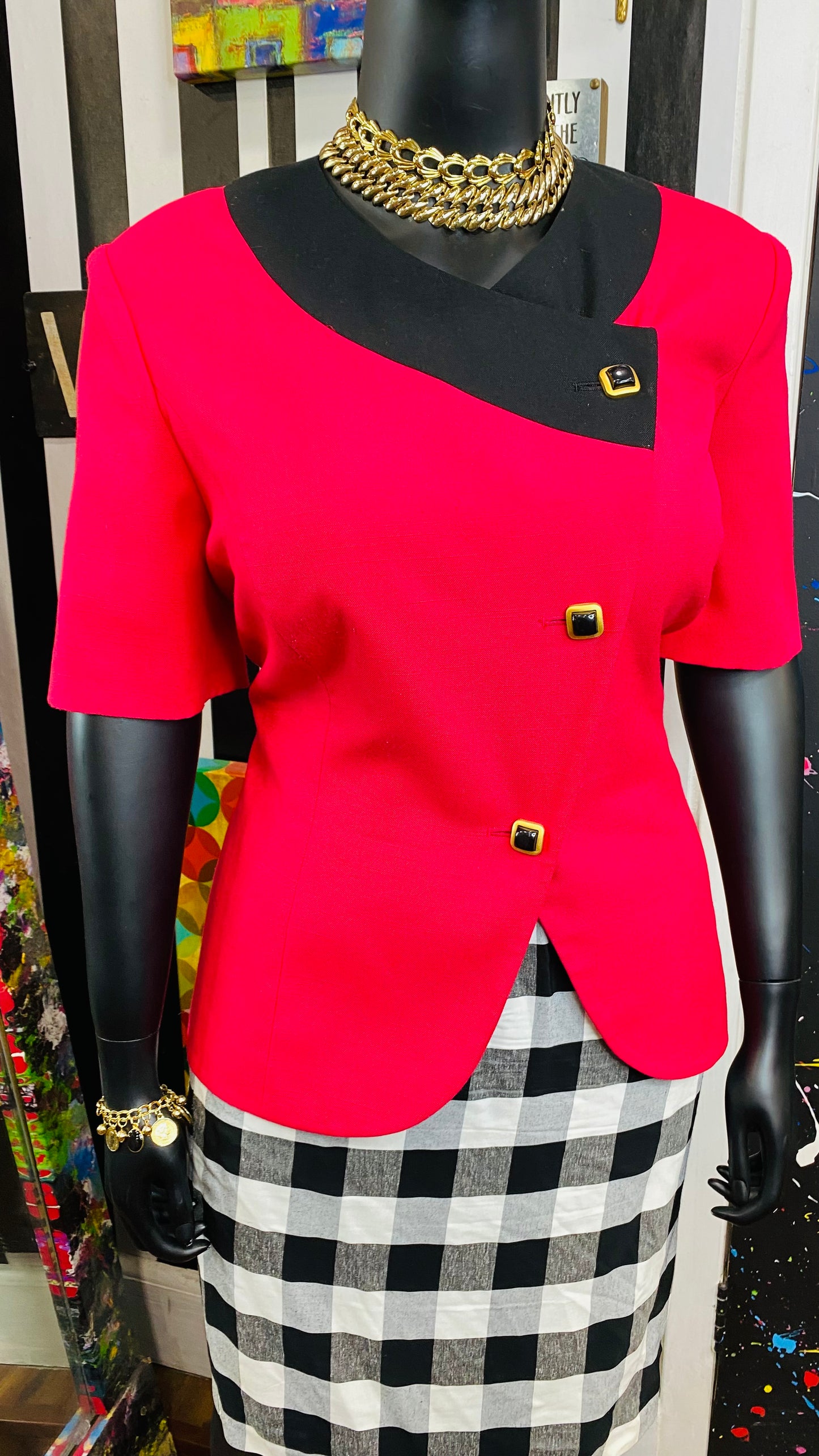 Vintage Fuchsia Kasper Blazer Blouse (18W)