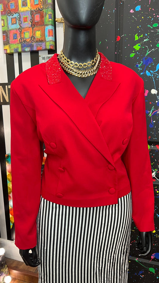 Vintage Positive Attitude Blazer W/ Sequin (22)