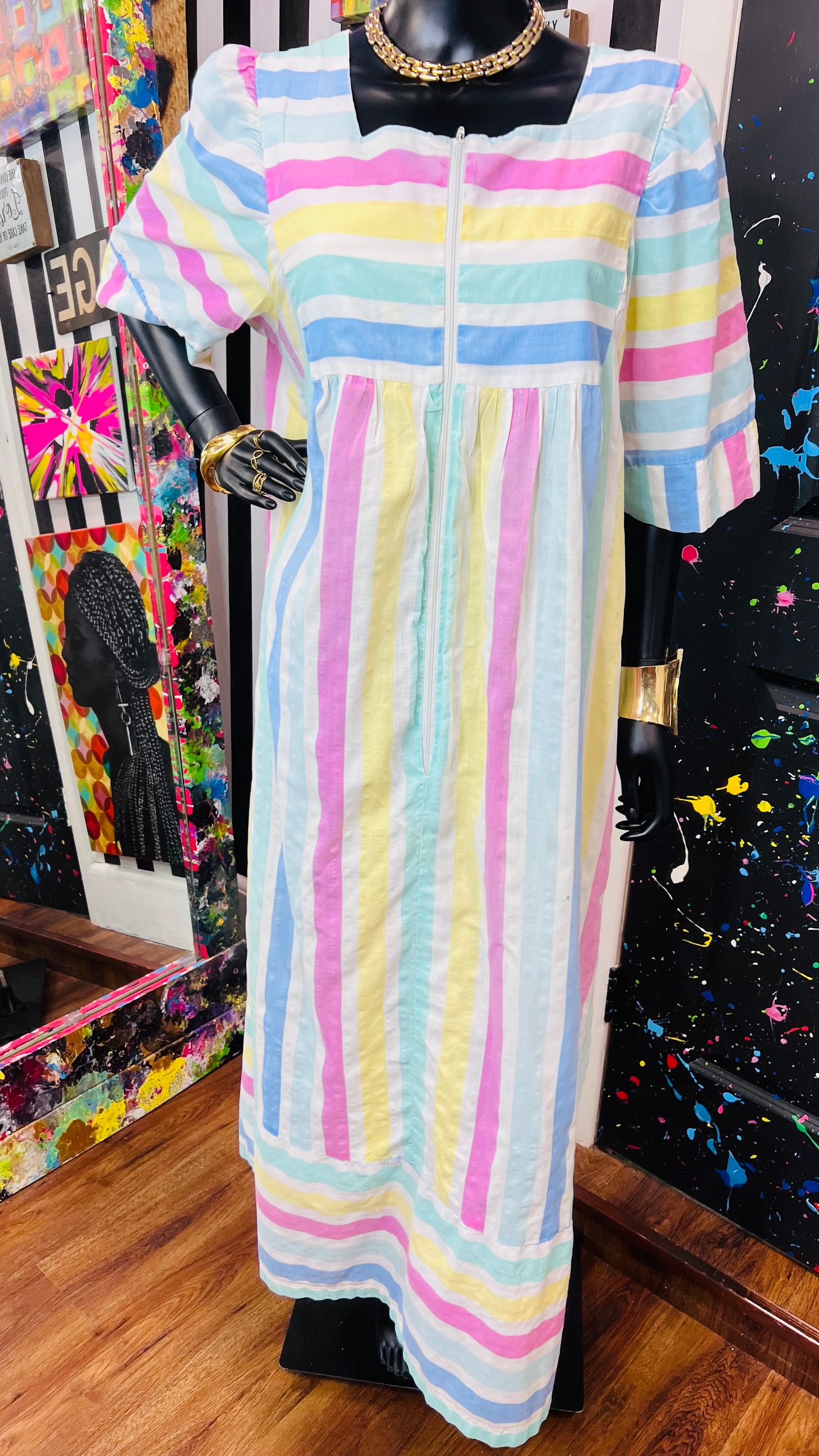 Vintage Striped Night Gown (16)