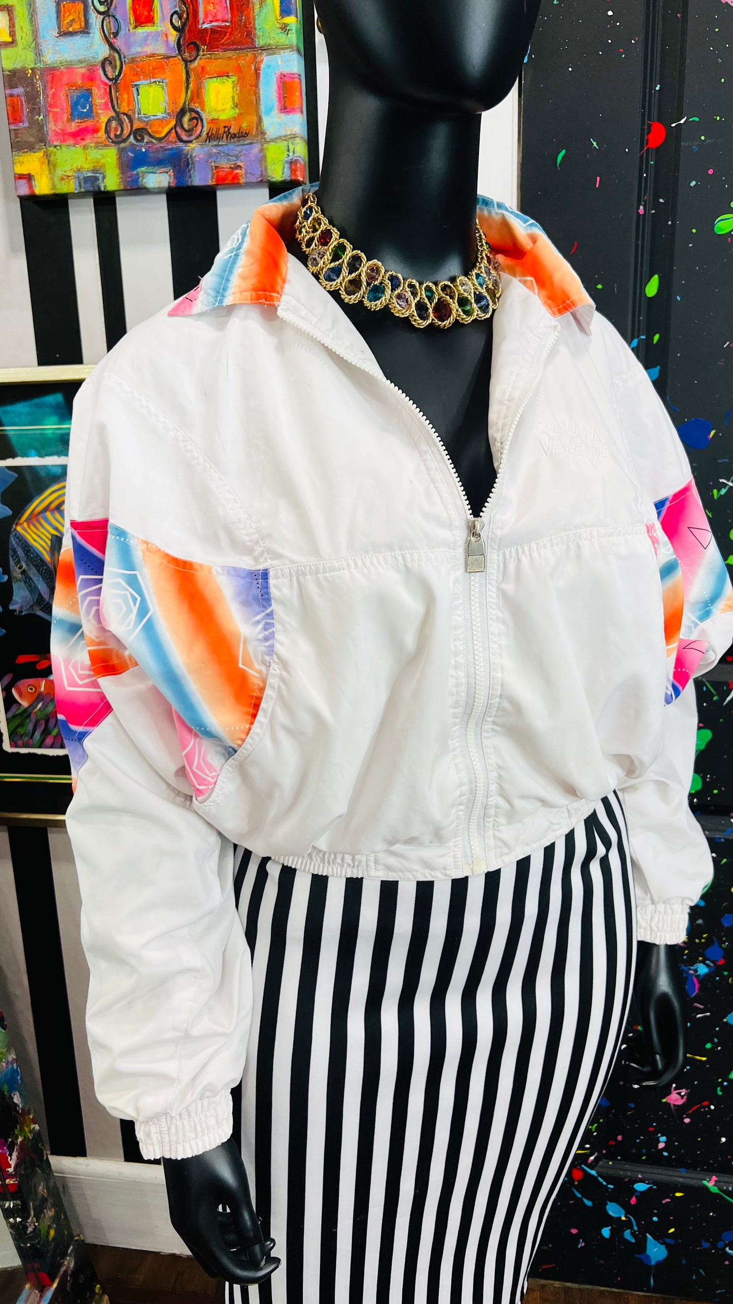 Vintage Cropped Windbreaker Jacket (16/18)