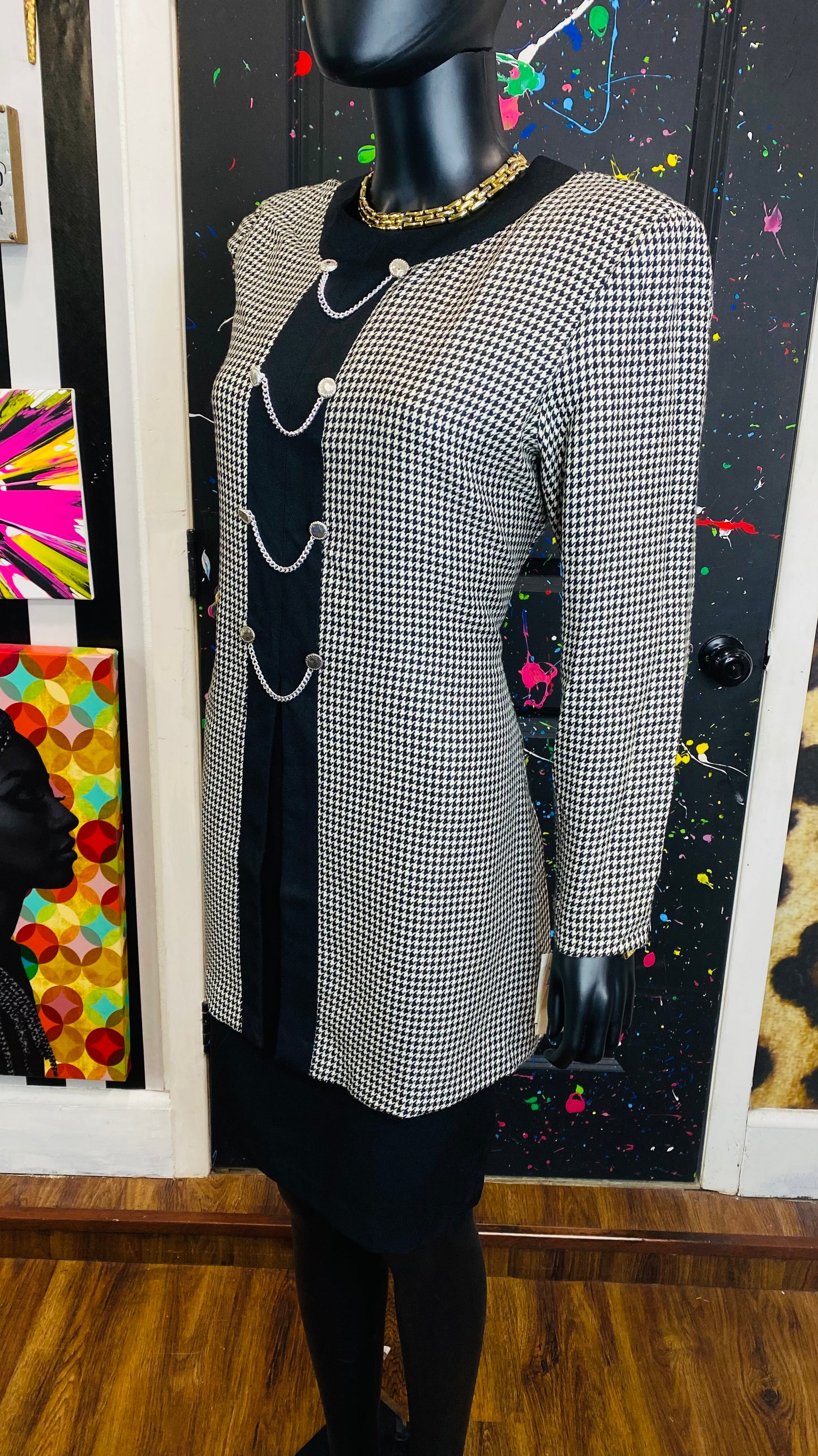 Vintage Houndstooth Dress (12)