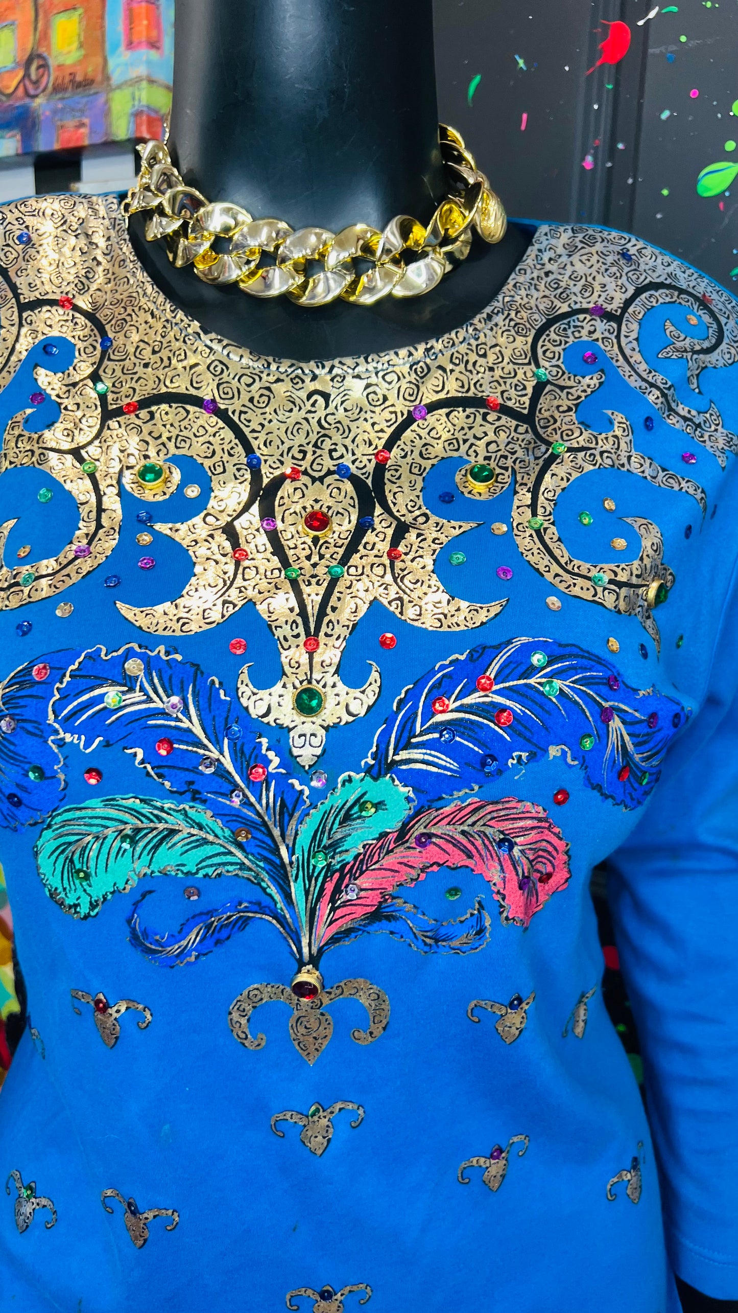 Vintage Jewel Long Sleeve Blouse (14)