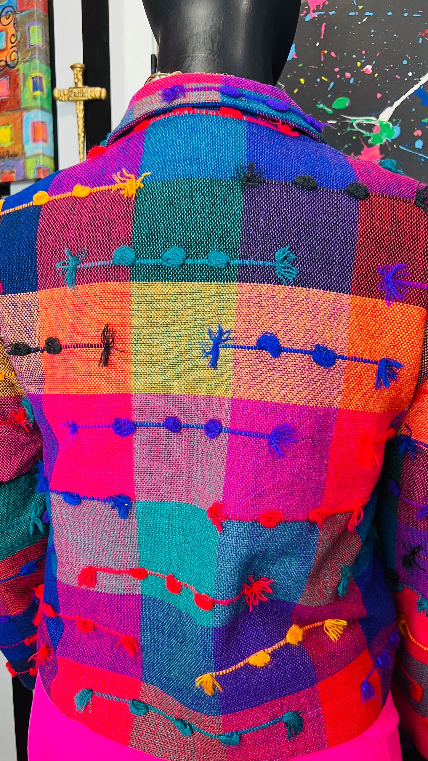 Vintage Colorful Cropped Blazer (12/14)