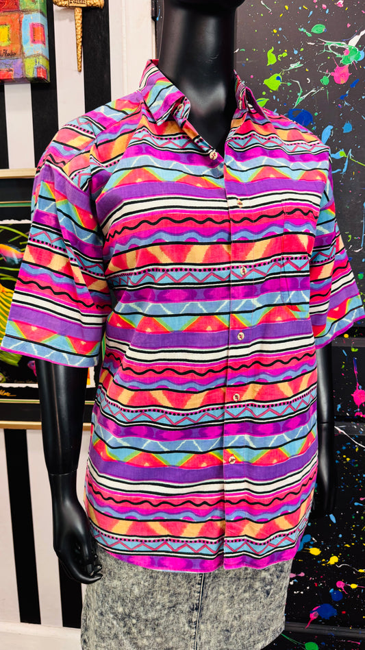 Vintage Cotton Tribal Print Blouse (20)