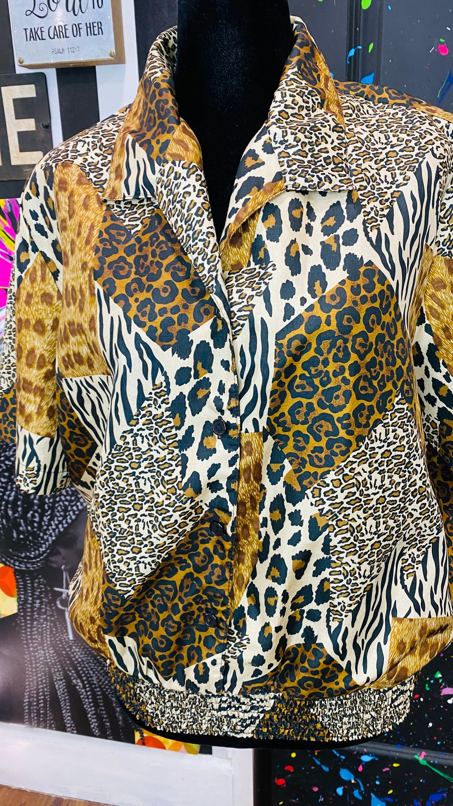 Vintage Animal Print Blouse (14)