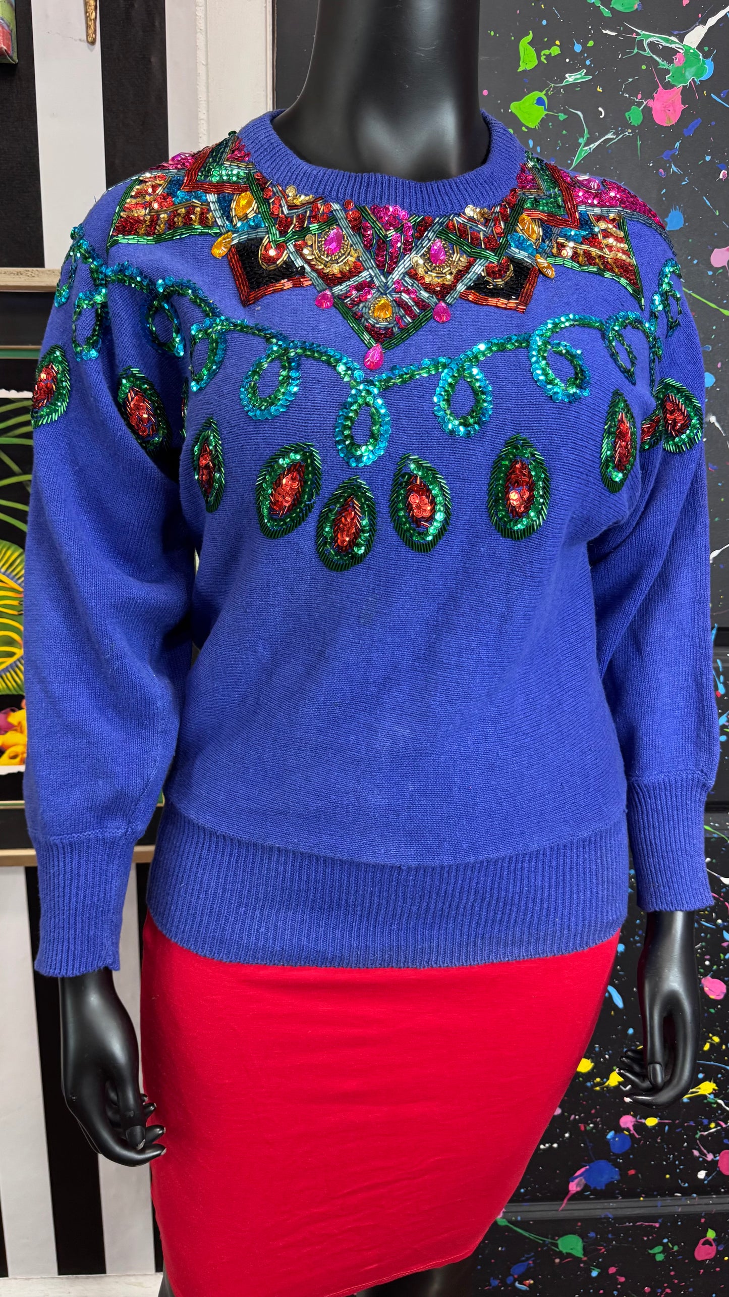 Vintage Purple Jewel Sweater (16)
