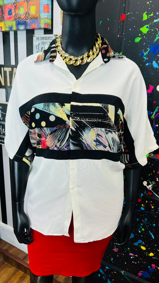 Plus Size Vintage Abstract Blouse (26)