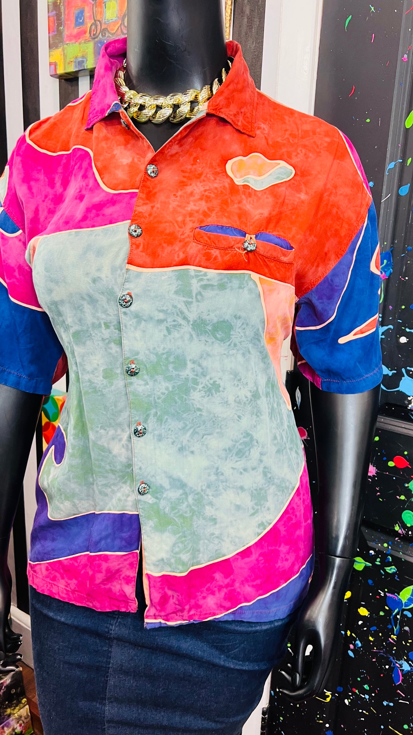 Vintage Rayon ‘Tantrum’ Blouse (18)