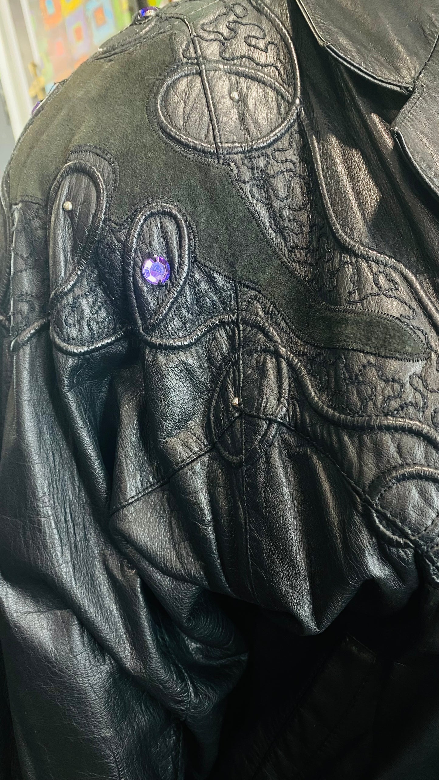Vintage Genuine Leather Jewel jacket (18)