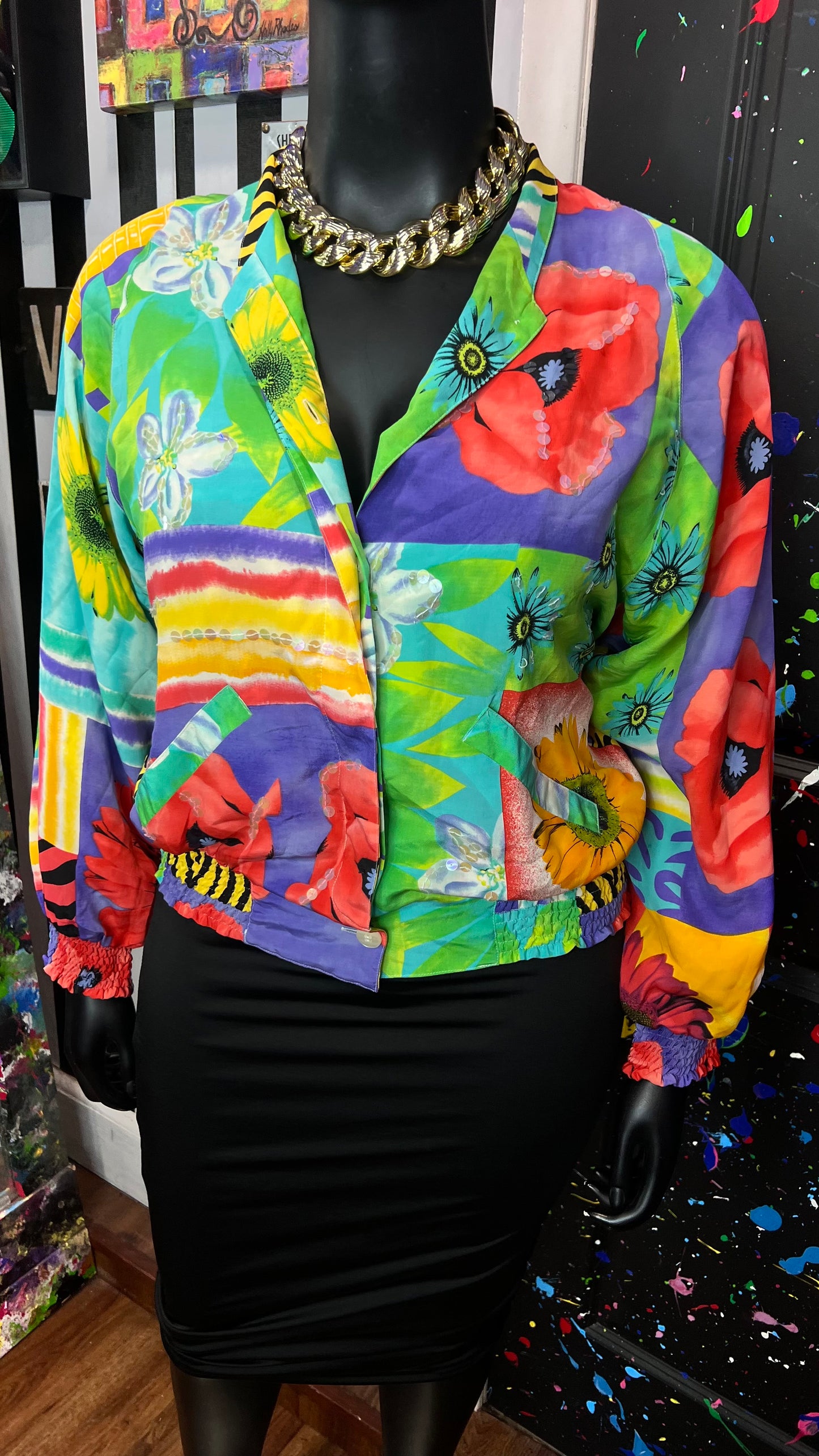 Vintage 100% Silk Diane Gilman Jacket (20/22)