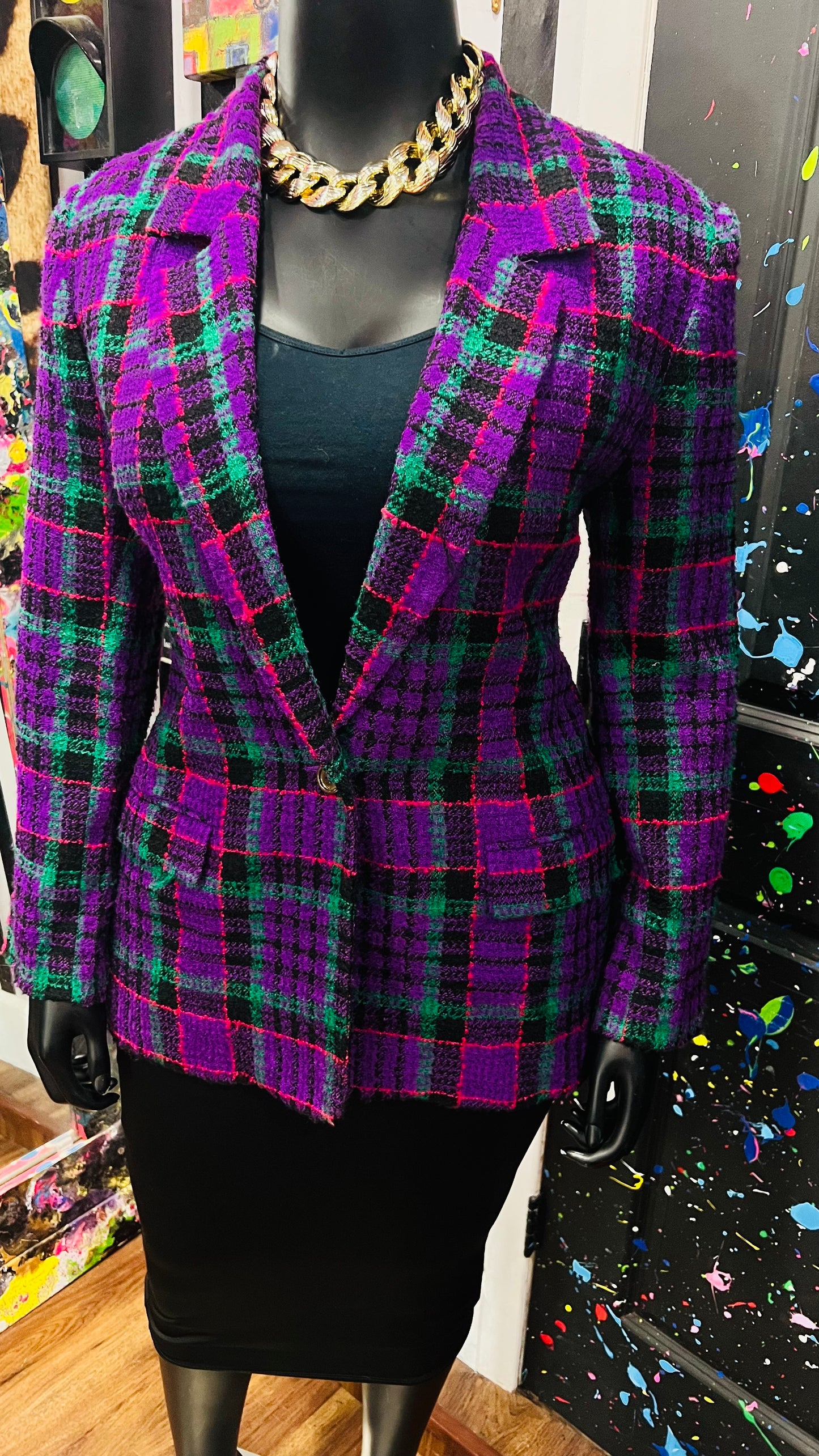 Vintage Plaid Blazer (16)