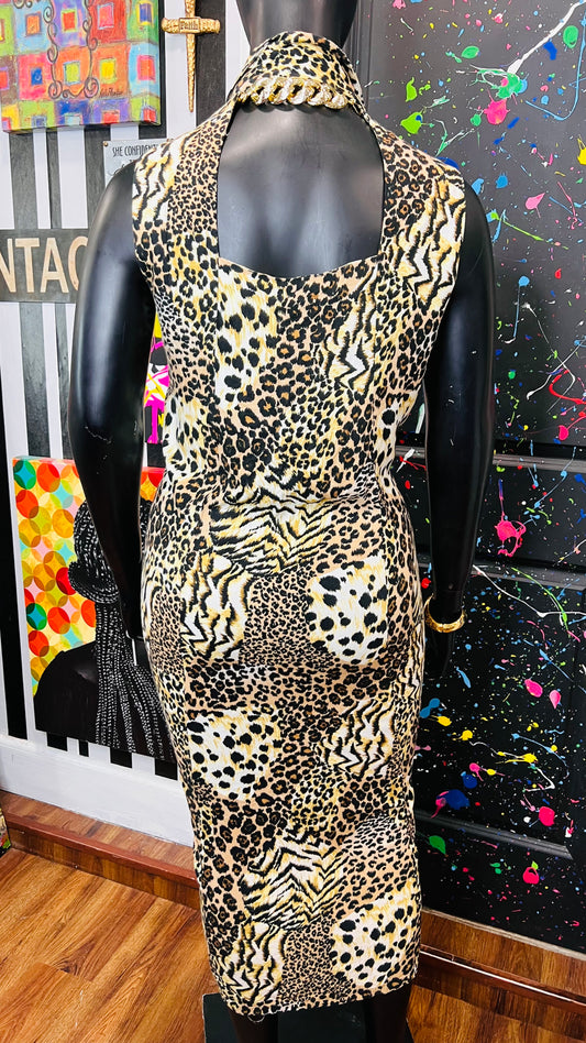 Vintage Animal Print Dress (18W)