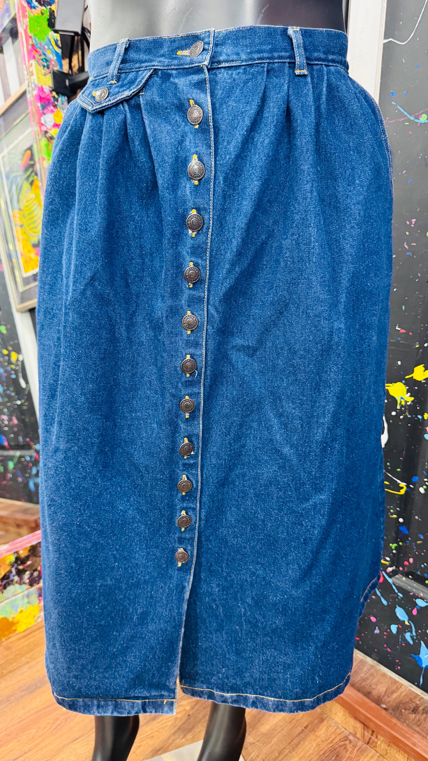 Vintage Denim Skirt (22W)