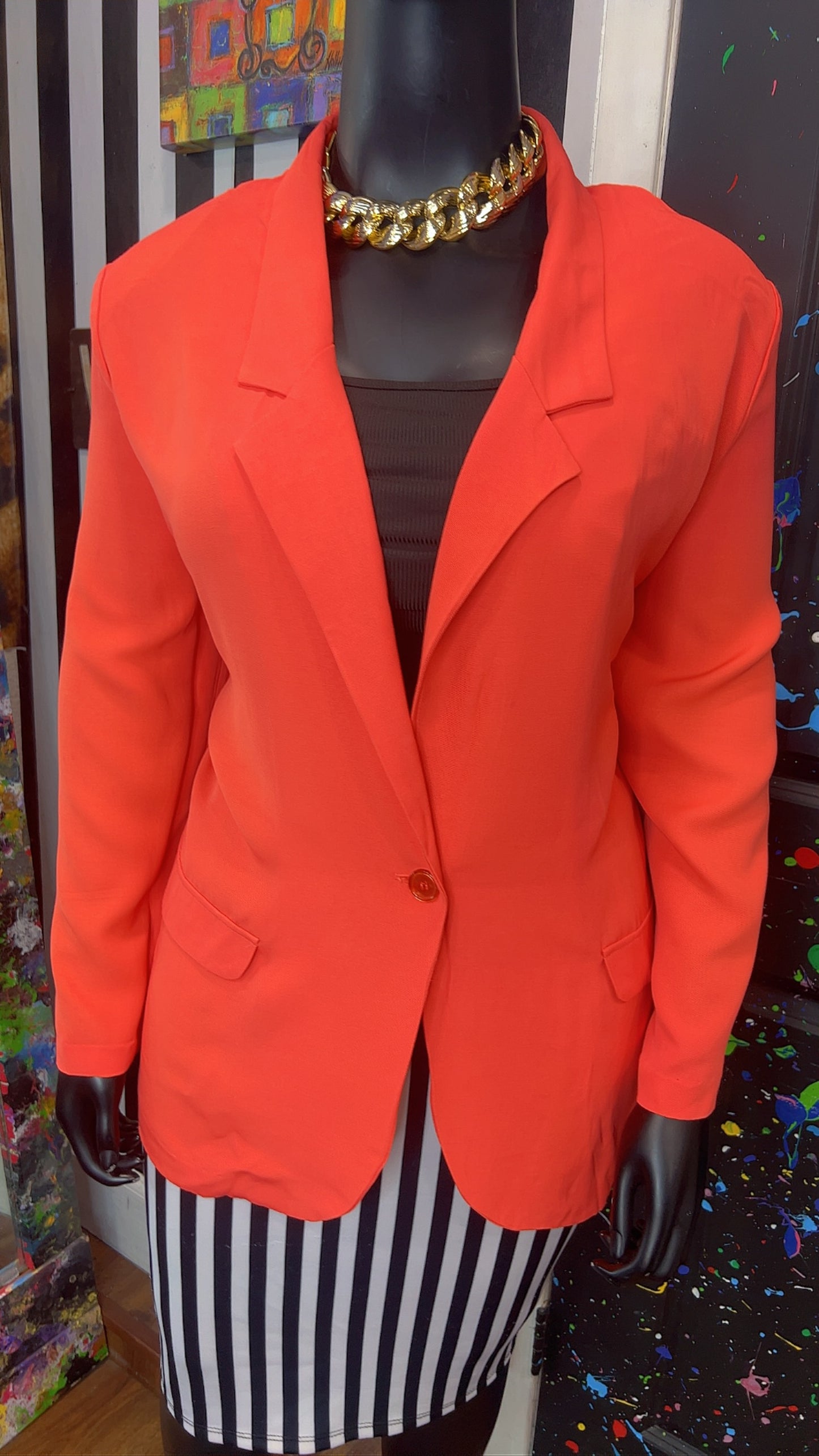 Vintage Salmon Colored Blazer (24)