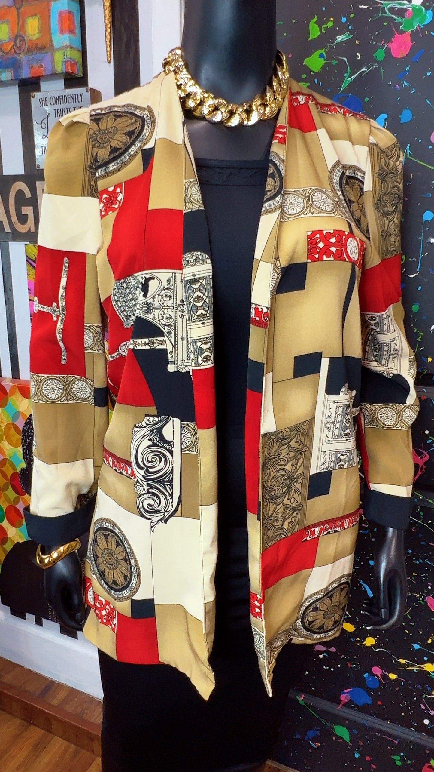 Vintage Abstract 90’s Duster (12/14)
