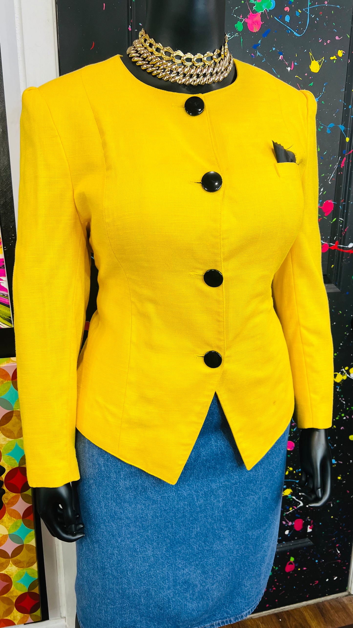 Vintage Yellow Blazer (18)