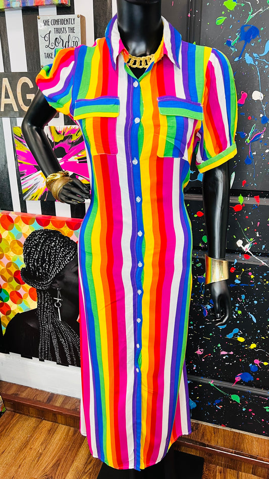 Rainbow Rayon Dress/Duster (12)