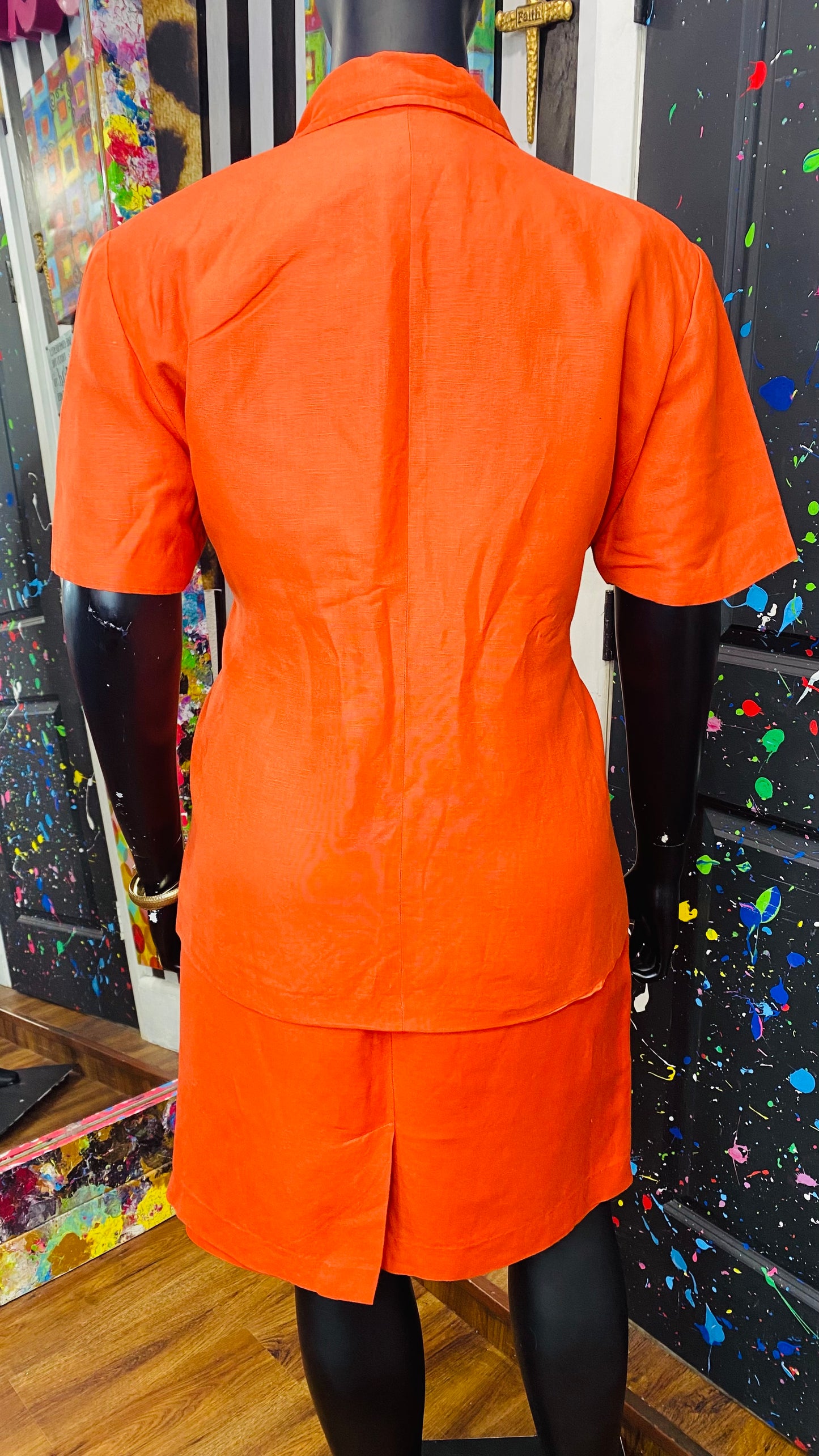 Vintage Burt Orange Skirt Set (18)