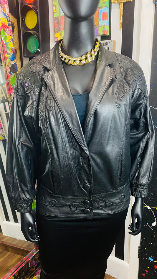 Vintage Genuine Leather Jewel jacket (18)