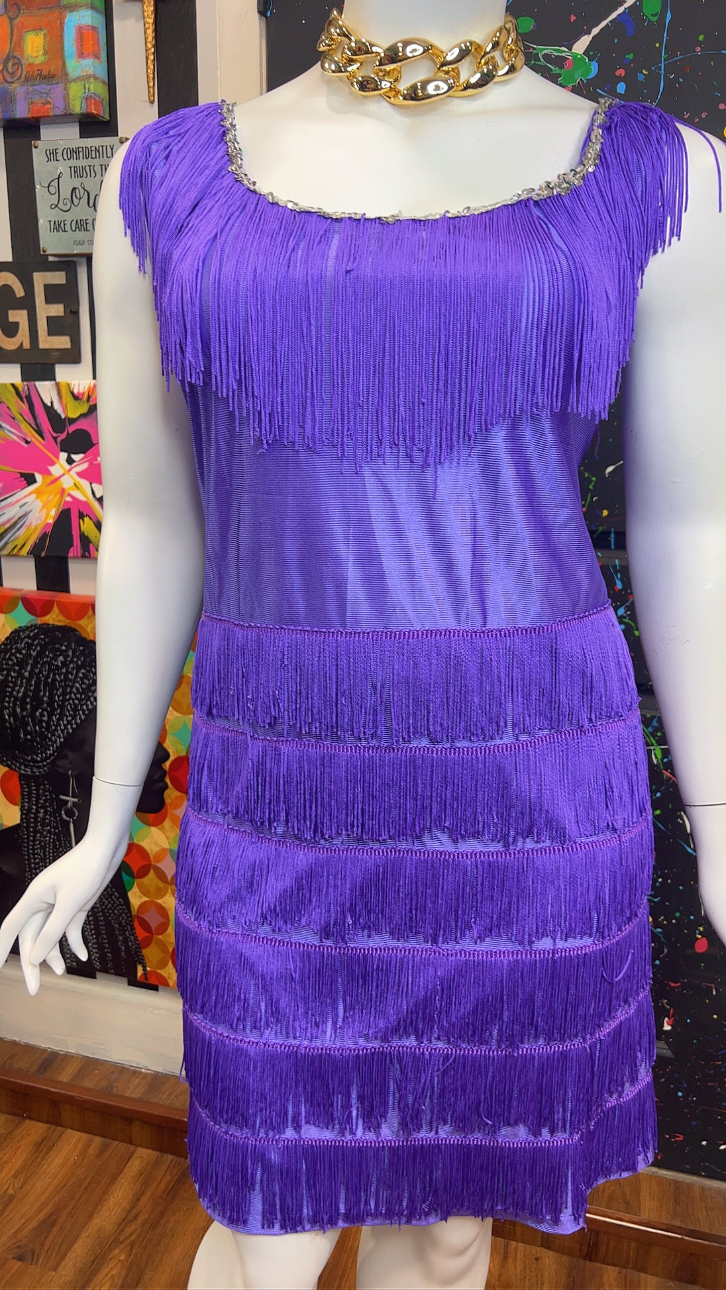 Purple Fringe Dress (24)