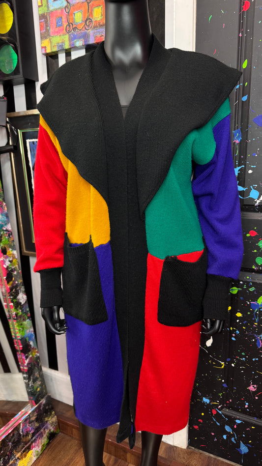 Vintage Color Block Cardigan (OS)