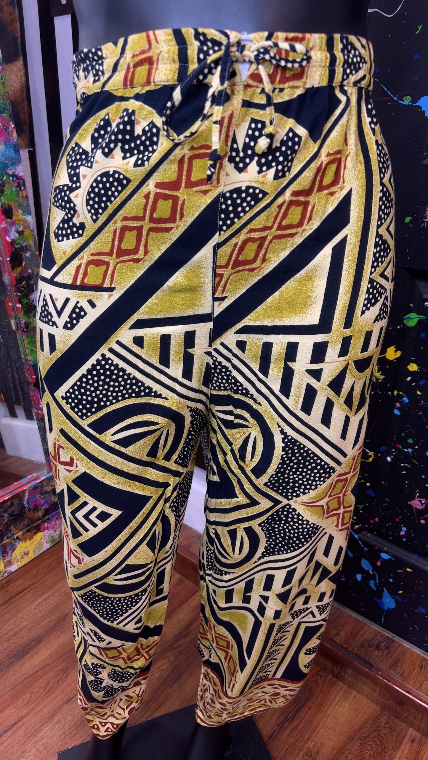 Vintage Rayon Tribal Print Pants (20)